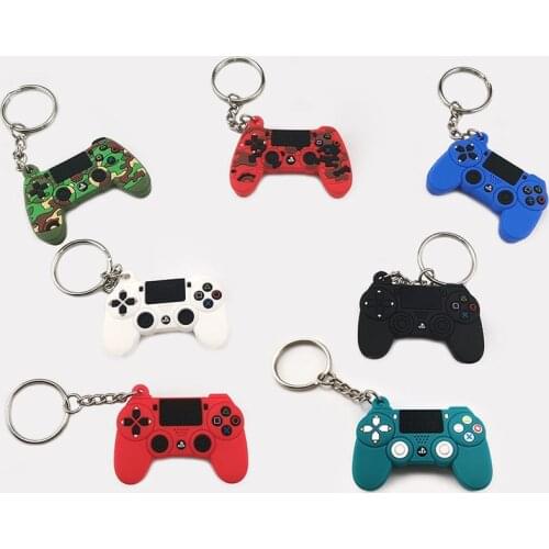 Simulation Game Console Handle Keychain Switch Charm Mini PS4 Soft Plastic Creative Pendant