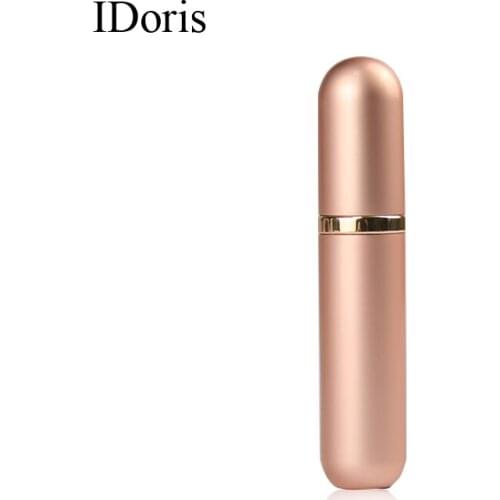 IDoris perfume vaporizers 5ml Portable Mini Perfume Glass Bottle Travel Aluminum Spray Atomizer Empty Metal Parfume Atomiser