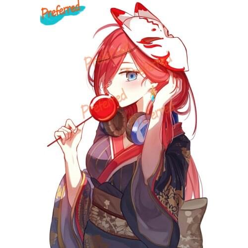 Cute Anime Girl Nakano Miku Stickers for The Quintessential Quintuplets Vinyl Decal Motorcycle PVC Decoration Die Cutting