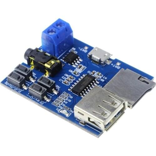 Mp3 nondestructive decoder board Built-in amplifier mp3 module mp3 decoder TF card U disk decoding player