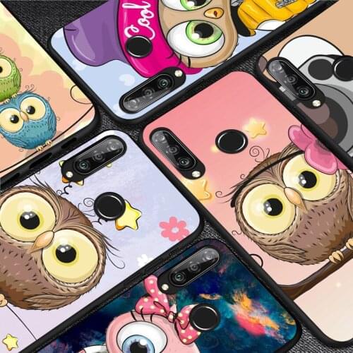 Cute Owl Hearts Lover For Huawei Y9S Y6S Y8S Y9A Y7A Y8P Y7P Y5P Y6P Y7 Y6 Y5 Pro Prime 2020 2019 2018 Soft Phone Case