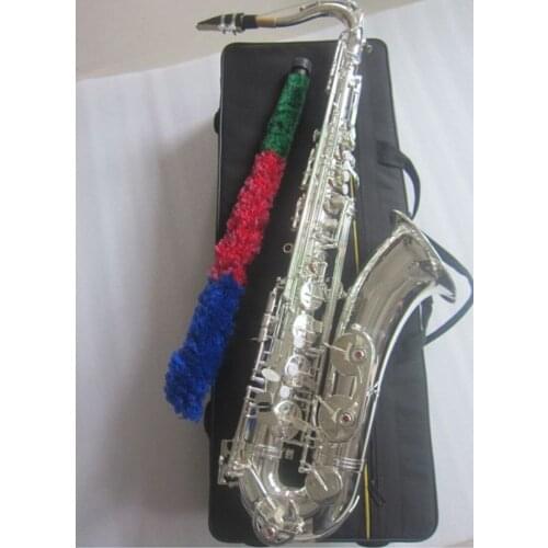 New Professional Silvering Tenor Saxophone Bb Saxopfone Tenor musical instruments Super Play Sax Mouthpiece With Case