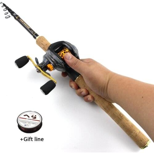 NEW 1.8m2.1m2.4m2.7m Casting Fishing Rod Reel Combos High Speed 7.2:1 and telescopic Ultralight Carbon Fiber Casting Rod Fishing