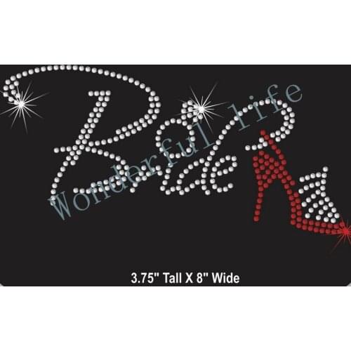 RHINESTONE Brides Shoe IRON ON TRANSFER, HOT FIX TRANSFERS free shipping