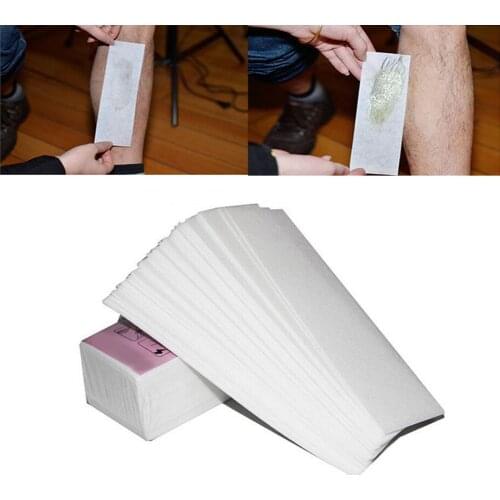 100Pcs Disposable Depilatory Nonwoven Strips Leg Arm Hair Wax Removal Epilator