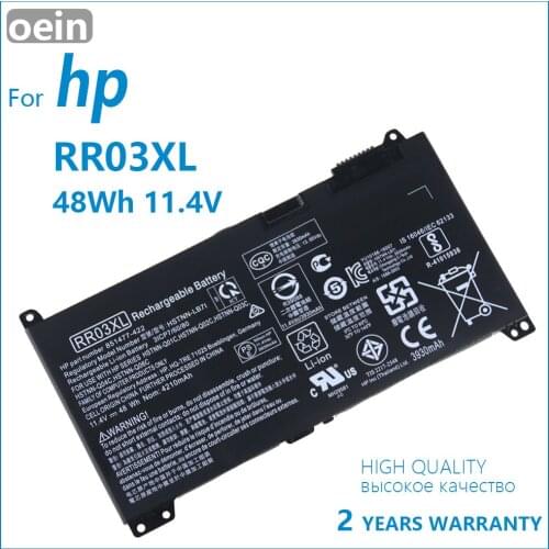 Oein RR03XL Battery for HP ProBook 430 440 450 455 470 G4 HSTNN-PB6W HSTNN-UB7C HSTNN-LB71 51477-422 851610-855 HSTNN-Q01C