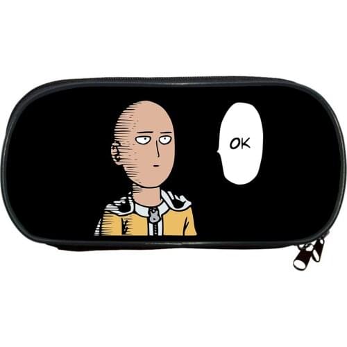 One Punch Man Pencil Case Japan Cartoon Anime Bags Children Zipper Stationery Bag Boys Girls Gift Students Pencil Box Kids Gift