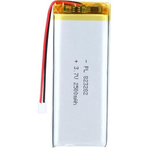 Mejuew 3.7V 2500mAh 823282 Rechargeable Lipo Battery with JST Connector