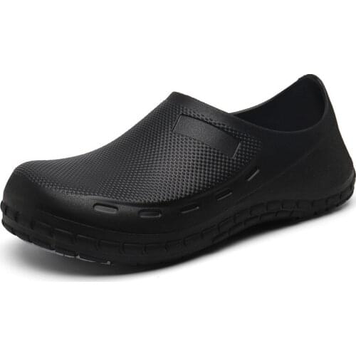 Professional Waterproof Chef Shoes Men Oil-proof Anti-slip Slip On Loafers Hospital Hotel Pet Staff Work Walking Shoes Footwear
