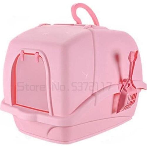 Cat Sand Basin Deluxe Super Size Fully Enclosed Anti-spatter Cat Toilet Bedpan Cat Toilet Training Kit Pet Litter Box Product