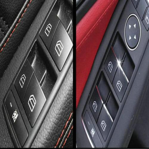 SBTMY Car styling ABS 7PCS/SET Car window lift buttons decorate sequins For BYD Tang build your dreams Tang car accessories