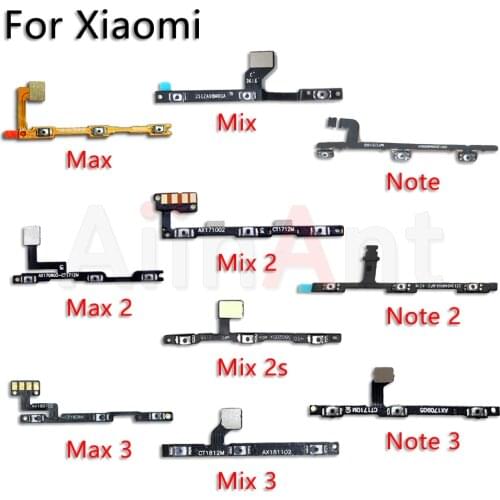Volume Side Switch on off Button Key Power Flex Cable For Xiaomi Mi Note Max Mix 2 2s 3 F1 A3 A2 A1 Lite Pro Power Flex