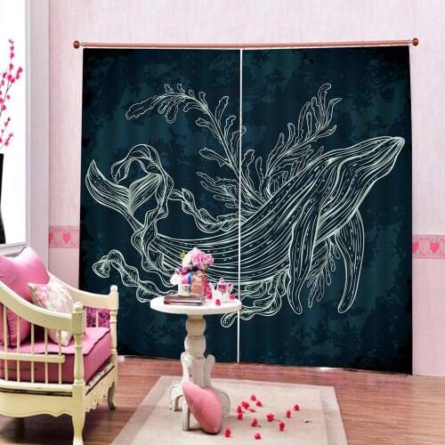 Blackout curtains Luxury Blackout 3D Curtains For Living room Bedding room Office Solid color curtain