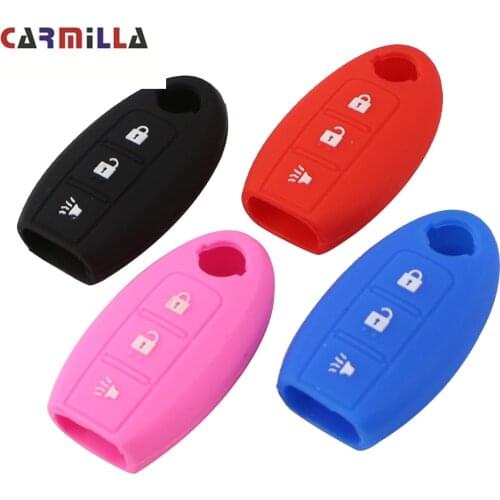 Color My Life Silica Gel Car Key Protection Cover Key Holder Case for Nissan X-trail Xtrail Rogue T32 2014 - 2020 Accessoriess