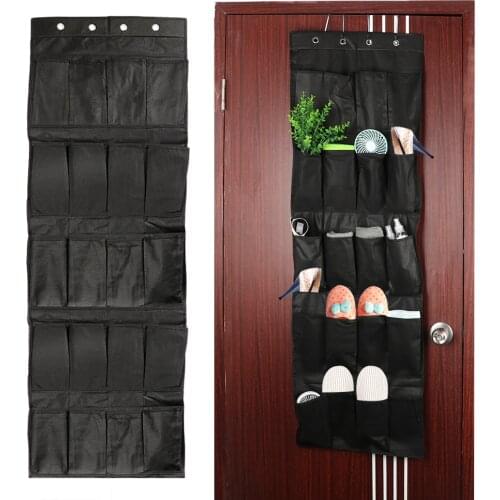 20 Grid Foldable Hanging Bag Free Nail Underwear Sock Tie Shoe Hanging Storage Organizer For Wardrobe Wall Door Back