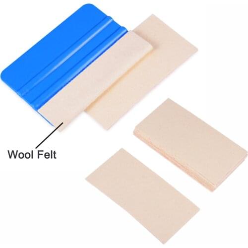 EHDIS 10cm Wool Felt for Vinyl Sheet Decal Tinting Scraper Carbon Foil Wrapping Squeegee Adhesive Edge Protector Automotive Tool