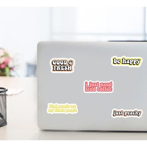 50pcs/pack Motivational Happy Life Quotes Diary Laptop Decal Planner Memo Scrapbooking Sticker Stationery Child Stickers