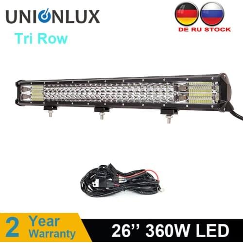 Triple Rows 26 Inch 360w LED Bar LED Light Bar for Car Tractor Boat OffRoad Off Road 4WD 4x4 Truck SUV ATV Driving 12V 24V
