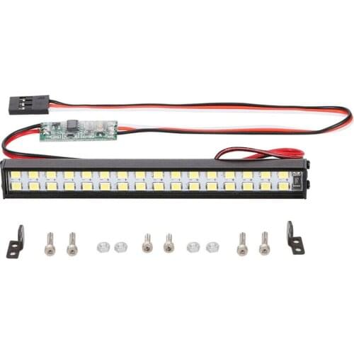 LED Lights Bar Metal Roof Lamp 32 LEDs Headlight for 1/10 Hsp Redcat Traxxas Tamiya Hpi Rc4wd Scx10 D90 Axial RC Car