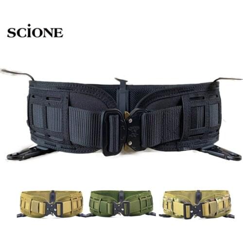 Tactical Belt Military Army Airsoft Molle Battle Waist Belt Training Combat Outdoor Hunting 900D Soft Padded Waistband X210A