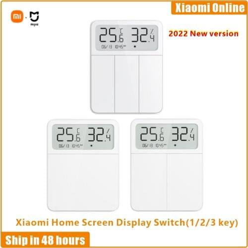 2021 NewestXiaomi Mijia Smart Wall Switch LCD digital screen Light Remote Control Wireless Switchs with temperature and humidity