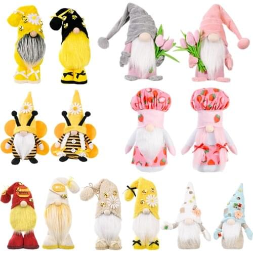 Mothers Day Spring Easter Bumble Bee Gnome Tomte Nisse Swedish Elf Home Farmhouse Kitchen Decor Shelf Tiered Tray Decorations