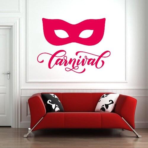 Venice Vinyl Wall Sticker Living Room Wall Decal Bedroom Carnival Decor Mask Gondola Italian Home Decoration Fashion C180