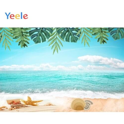 Yeele Summer Seascape Wallpaper Shell Waves Sky Photography Backdrops Personalized Photographic Backgrounds For Photo Studio