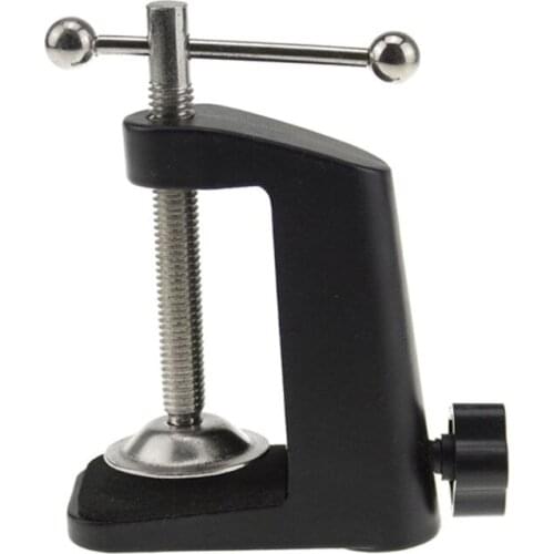Replaced Aluminum Alloy Iron Cantilever Bracket Clamp with Hole Adjustable Thumb Screws Non-Slip Mat for Mic Stand Table X6HA