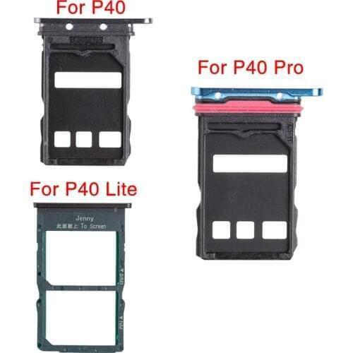 1pcs SIM Card Tray Holder For HuaWei P40 Lite Pro SIM Card Slot Adapter Parts