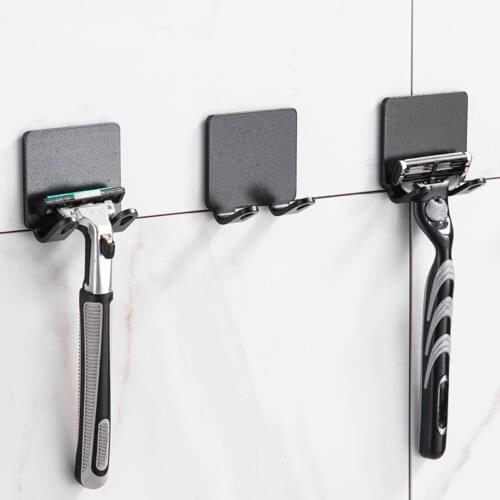 1PC Punch Free Razor Holder Storage Hook Wall Men Shaving Shaver Shelf Bathroom Razor Rack Wall Bathroom Accessories