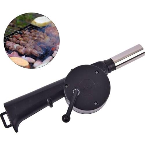 1PC Outdoor Cooking BBQ Fan Air Blower For Barbecue Fire Bellows Hand Crank Tool For Picnic Camping