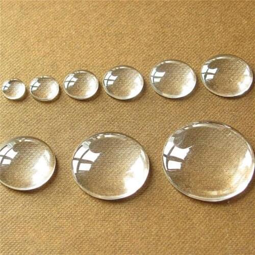 10Pcs Glass Cabochon Jewelry Making Accessories Clear Cameo fit 8/10/12/14/16/18/20/25/30mm Blank Base Settings Tray Settings