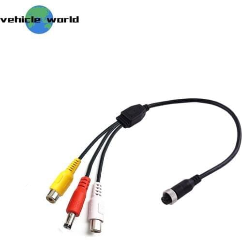 4 Pin female Aviation to RCA AV Cable Convertor Adaptor For Reverse Cameras