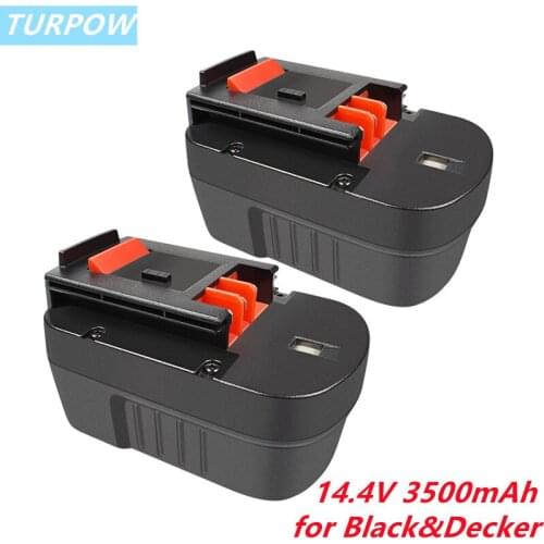 Turpow for Black&Decker 14.4V 3500mAh power tool battery BD-1444L/B-8316/BPT1048/FSB 14/A14F/A144EX/HPB14 ni-mh battery
