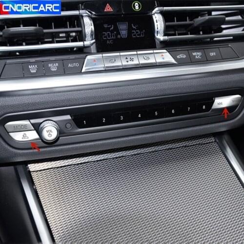 Car Center Console Volume Adjustment Buttons Cover Stickers For BMW 3 Series G20 G28 2020 Auto Interior Accessories