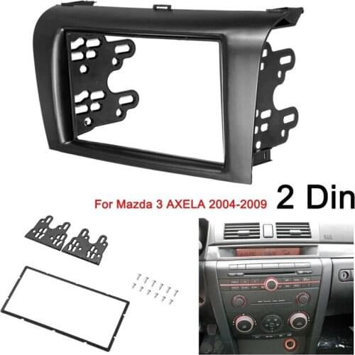 2DIN Car Stereo Radio DVD Fascia Fascias Dash Panel Plate Trim Kit Frame Cover for Mazda 3 AXELA 2004-2007 2008 2009