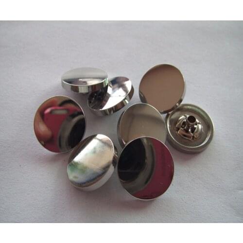 Free shipping 15mm zinc alloy surface button plating silver snap button for fashion women down coat brass 100set