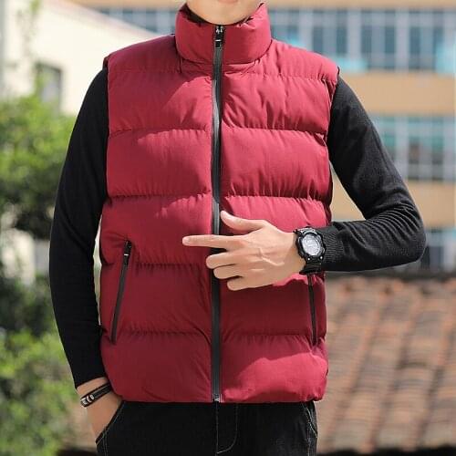 Sleeveless Vest Men Winter Fashion Mens Sleeveless Jacket Man Vest Thicken Warm Coats Men Winter Vest Waistcoats with Pockets