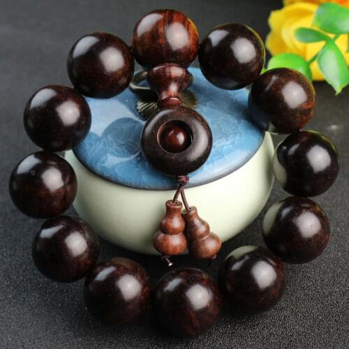 Red Rosewood Prayer Beads Bracelets, Wooden Rosary Mens And Womens Transshipment Jewelry