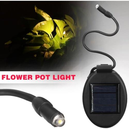 For Home Garden Lawn Decoration 1pc LED Solar Powered Flower Pot Light Portable Durable Waterproof Lighting Planters Lamp Mayitr