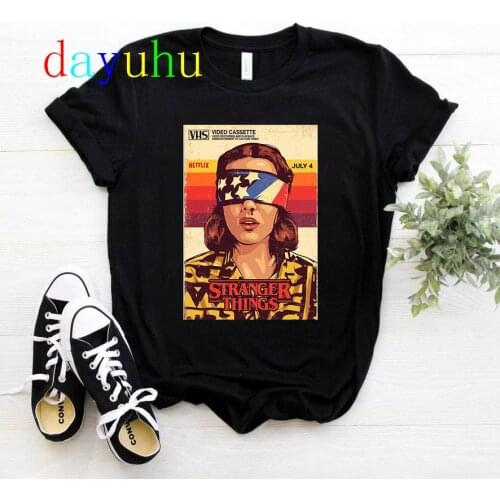 Stranger Things season 3 T Shirt Women Upside Down Tshirt Eleven Female Graphic grunge T-shirt femme tee Shirts funny clothing