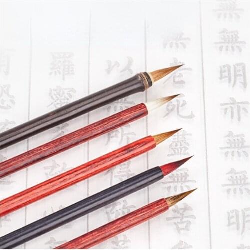 Hot Sale Chinese Calligraphy Brushes Pen Set Weasel Hard Hair Regular Script Writing Painting Brushes Tinta China Calligraphie