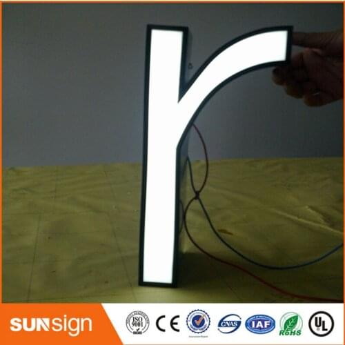 Custom brushed stainless steel led letters