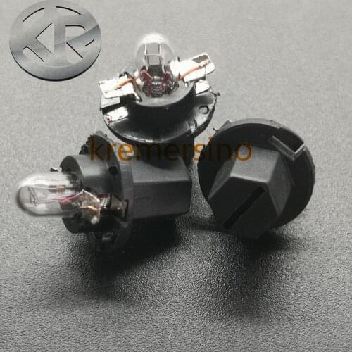 10pcs T5 Bulbs Lamps for Audi VW Dashboard Instrument 14V 1.4W Black Base