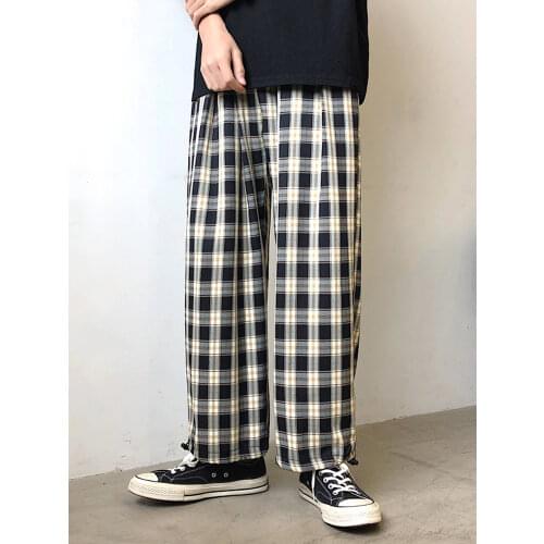 LEGIBLE Women's Plaid Trousers