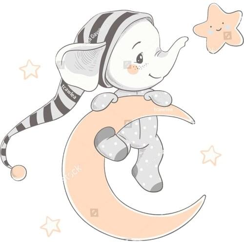 Moon Pajamas Baby Elephant Metal Cutting Dies Surprise Gift Animals Doll Stencil For DIY Craft Scrapbooking Cards Decorative