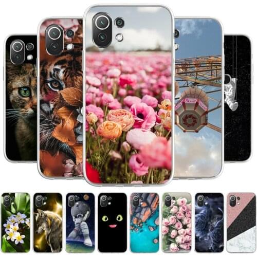 Cartoon Case For Xiaomi Mi 11 Lite 4G 11 Pro 5G 11 Ultra 5G Phone bags Soft Cover TPU Coque Capa Animal Painted Fundas Bumper