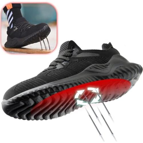 Steel Toe Work Safety Men Shoes Construction Steel Toe Shoes Safety Non-slip Men Zapatos Puncture-proof Work Shoes Botas Hombre