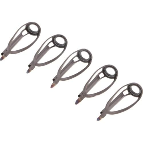 Pack of 5pcs 5pcs Stainless Steel Fishing Rod Guides Tips Top Eye Rings Rod Building Part